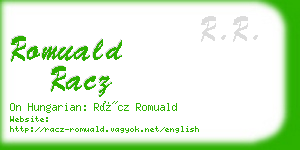 romuald racz business card